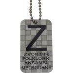 Photo etched with soft enamel