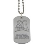 Die-Stamped brass dog tag