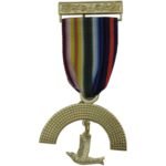 Police badge with ribbon