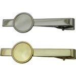 Open mold tie clip + epoxy sticker logo