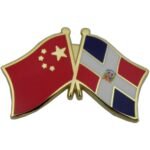 Double flag pin