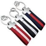 Zinc alloy key chain with polyester lanyard