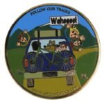 Enameled challenge coin